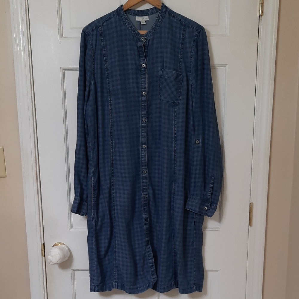 J. Jill Denim Blue Button- Down Dress/ Tunic Sz XL